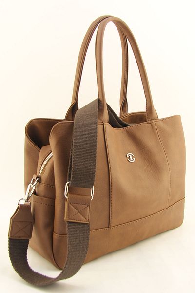 HNB Γυναικεία τσάντα ώμου Tan Casual Multi-Eye