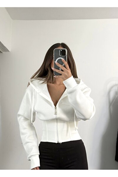 nona butik كارديجان مشد - أبيض