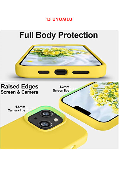 innovicase iPhone 15 Uyumlu Kılıf  İçi Kadife Astarlı Lansman Kapak