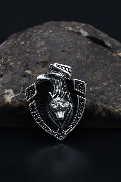 Prestige Kurt ve Kartal Kolye Ucu 925 Ayar Gümüş 900512