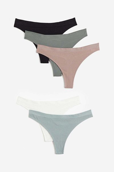 H&M 5-pack seamless thong briefs