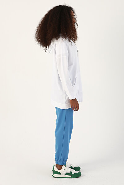 ALLDAY Beyaz Cepli Kapüşonlu Sweat Hırka