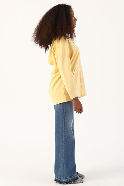 ALLDAY Light Yellow Pocket Hooded Sweat Cardigan