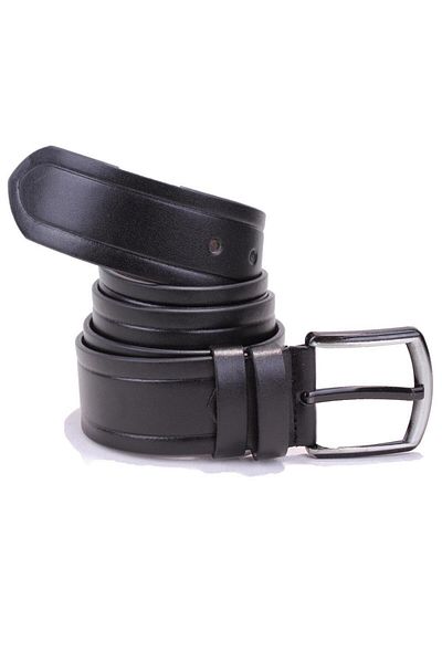 DAGOSTER DMK26-454 Μαύρη ανδρική ζώνη από συνθετικό δέρμα 4,5 cm