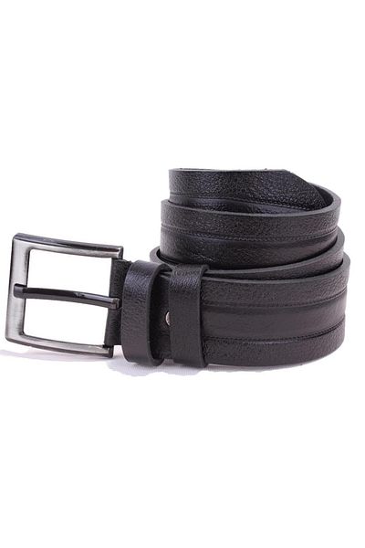 DAGOSTER DMK26-461DG Μαύρη ανδρική ζώνη από γνήσιο δέρμα 4,5 cm
