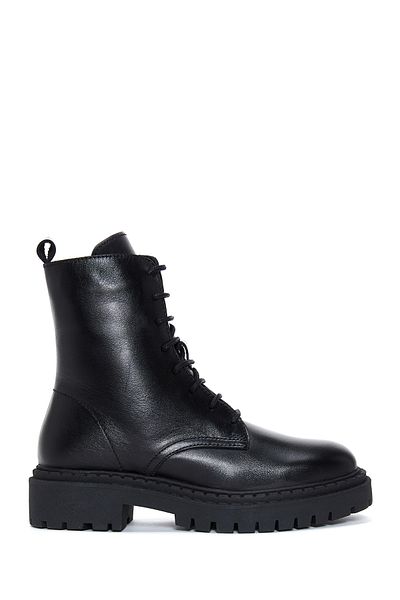 Derimod Black Leather Women's Boots - Zippered, 24wfd 140318