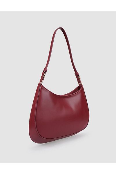 Cabani 100% Genuine Leather Claret Red Women's Shoulder Bag