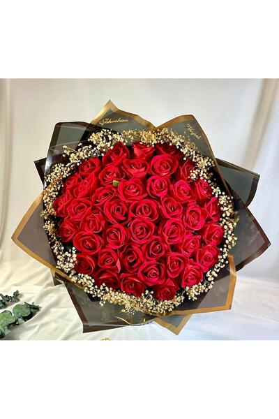 By Ayça Vardan EL BUKETİ İSTEME ÇİÇEĞİ KIRMIZI GÜL 41 Lİ