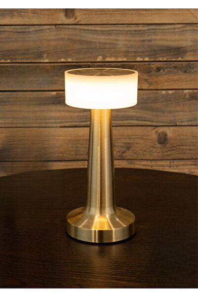 Unichrome Dekoratif Şarjlı Dokunmatik Led Metal Masa Lambası Usb Kablolu Gece...