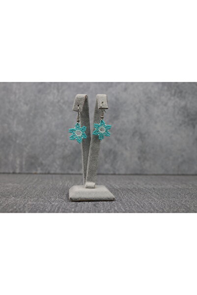 Handmadebygly Kum Boncuk Yıldız Küpe