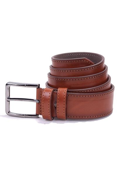 DAGOSTER DMK26-354 Ανδρική ζώνη από συνθετικό δέρμα Tan 4 cm