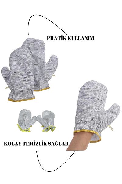 Vekorr Functional Practical Dirt Rust Remover Cleaning Gloves Wire Dishwashing Gloves