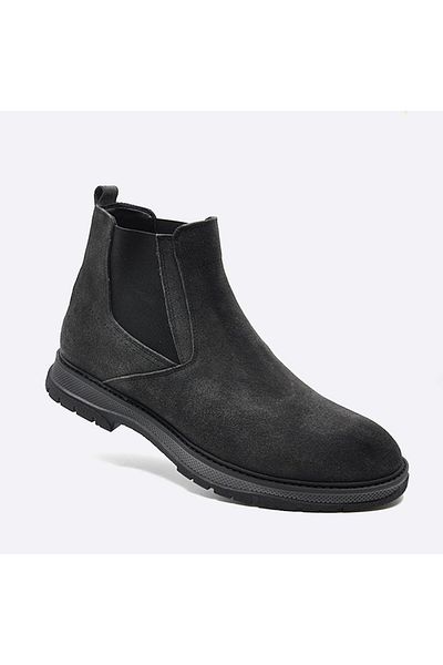 Fosco Suede Leather Gray Winter Men's Boots 2603 913