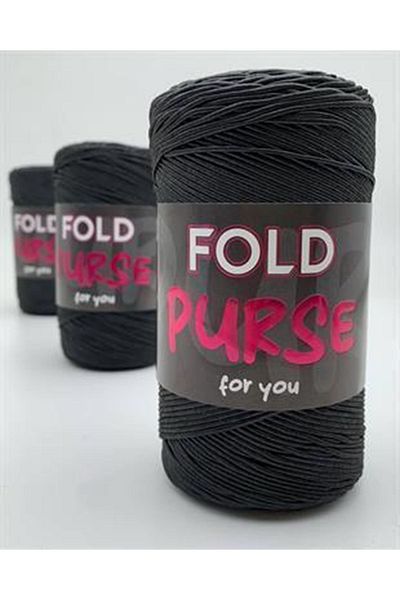 FOLD Yarn Purse - Μαύρο κερί σχοινί Supla Ipi