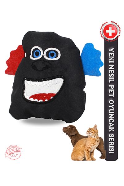 Silky Toys - Plush Toy for Dogs - Black Moster / 12cm / Black