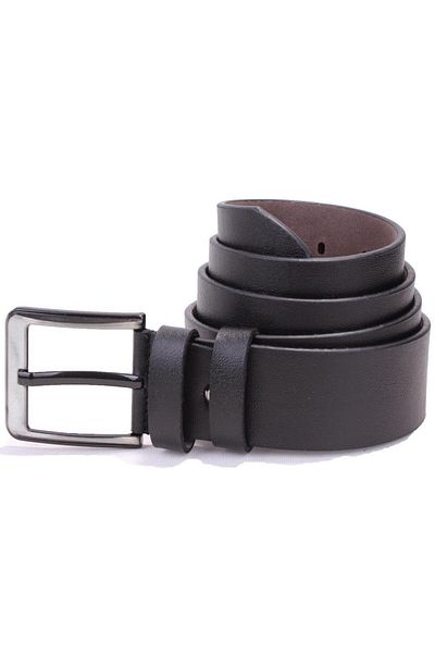 DAGOSTER DMK26-456 Μαύρη ανδρική ζώνη από συνθετικό δέρμα 4,5 cm