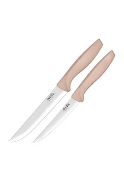 Pratik Ev Ikili Mutfak Bıçak Seti Pembe 43238-26