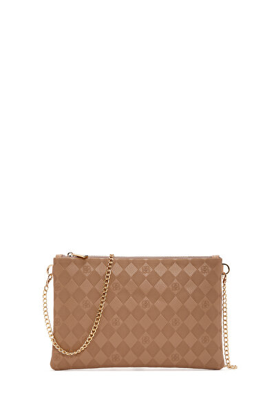Derimod Brown Long Chain Strap Women's Portfolio Bag - 24SBD221126