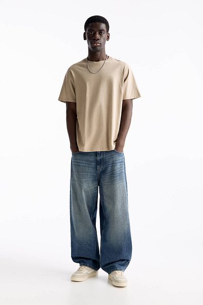 Pull & Bear Basic short sleeve cotton T-shirt