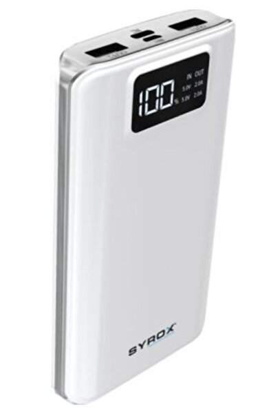 Syrox Pb107 20.000 Mah Dijital Ekranlı Powerbank - Beyaz