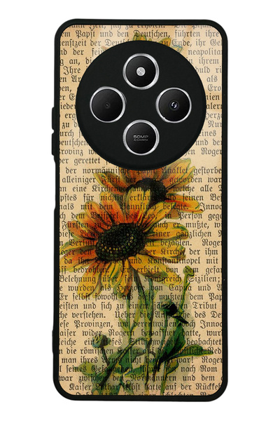 Spoyi Xiaomi Redmi 14C Glossy Phone Case with Sunflower Design