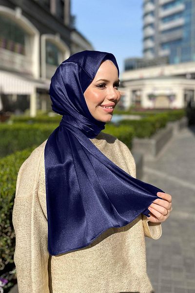 Aker Şal de cristal - Culoare uni - 3030100 -925 - Albastru noapte