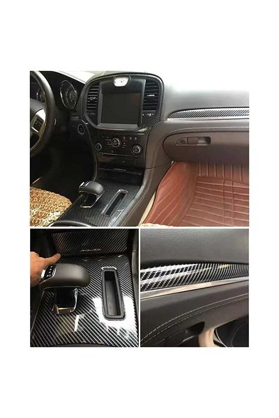 ESEMİZ 5D Black Carbon Fiber Foil Air Ducted Ultra Bright Size: 30cm X 3 Meters
