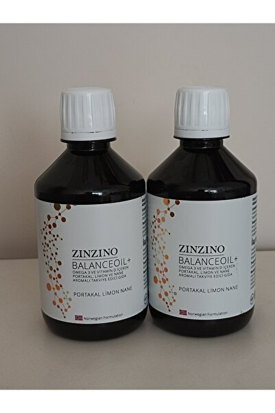 Zinzino Balanceoil+ , 300 ml Yeni Nesil Balık Yağı 2 Kutu Portakal Limon Nane