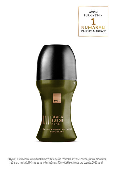 AVON Black Suede Real Roll-On Deodorant 50ml