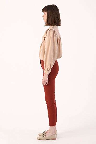 ALLDAY Tile Slim Leg Fabric Trousers