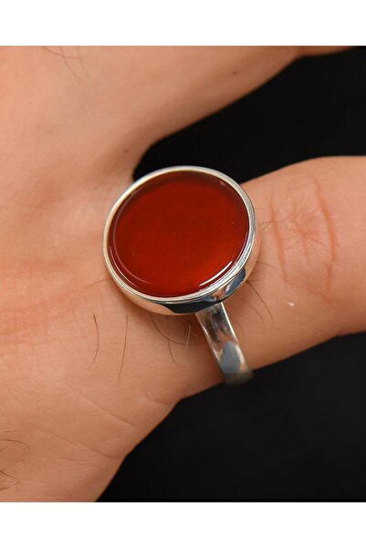 Prestige 925 Ayar Gümüş Erkek Yüzüğü Akik Taşlı