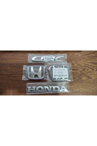 restinal Honda Civic Trunk Lettering Front and Rear Crest (Compatible from 19...