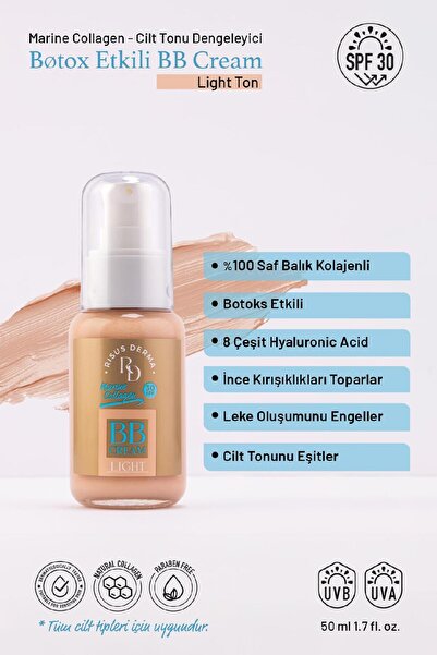 RD RİSUS DERMA Botox Bb Krem Light - Kolajen Takviyeli, Spf 30, Leke & Kırışı...
