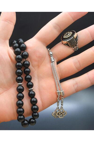 Prestige 925 Ayar Gümüş Erkek Yüzüğü Oniks Taşlı Ve 33'lük Doğal Oniks Taşlı ...