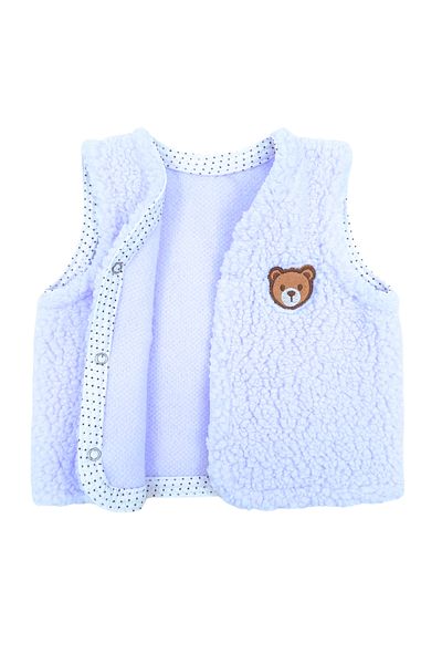 PATSAN Fleece Plush Baby Vest - Teddy Bear Design