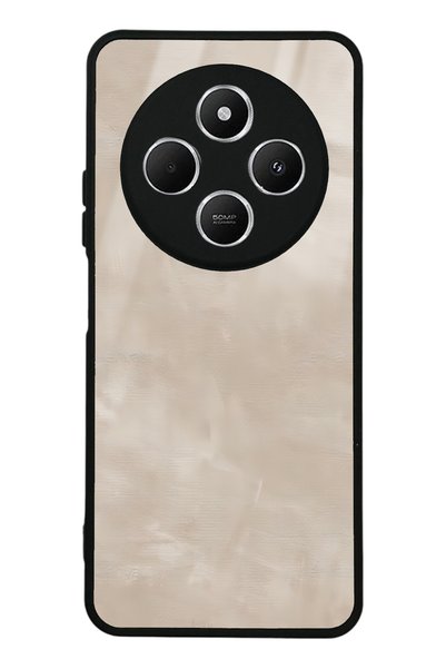 Spoyi Glossy Phone Case for Xiaomi Redmi 14C Milk Coffee Marble Design