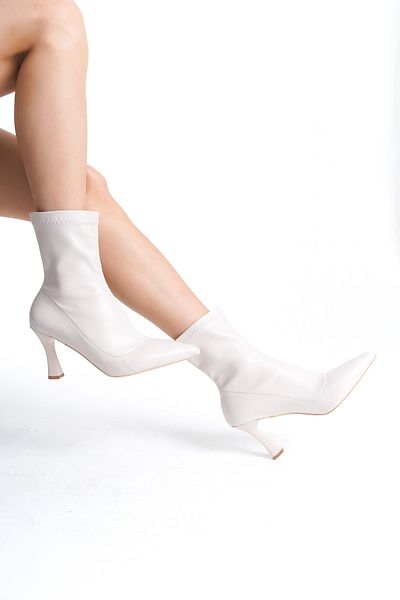 Moda Değirmeni Skin Skin Γυναικείες Stretch μπότες με λεπτό τακούνι BG1116-116-0001
