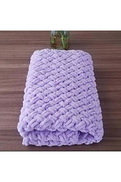 İPLİK EVİM Puffy El Örgüsü Battaniye