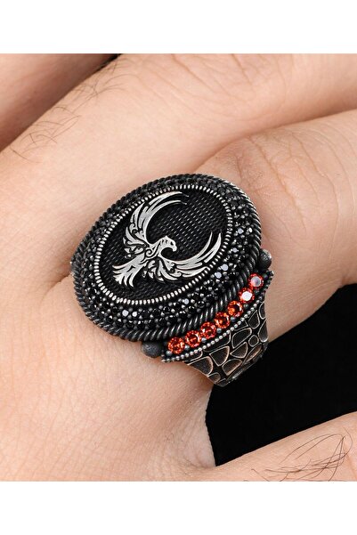 Prestige Anka kuşu Figürlü 925 Ayar Gümüş Erkek Yüzüğü