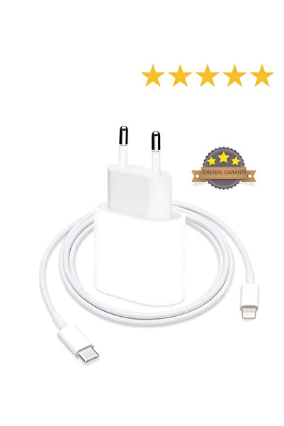 VOOKA iPhone Tüm Serilere Uyumlu 20w Hızlı Şarj Seti Adaptör ve Type C Kablos...