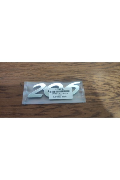 restinal PEUGEOT 206 Luggage Lettering 1998-2006 - ChroMe 3M 3D Logo Type