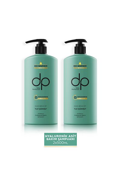 dp Daily Perfection Bio Barrier Shampoo - 24 Hour Moisturization, 2 Pieces 500 ml
