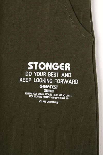zepkids Stonger εμπριμέ χακί έγχρωμη φόρμα για αγόρια με μονό πάτο