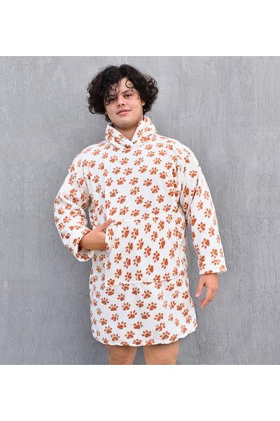 Pandamkee Welsoft Plush Fleece Wearable Blanket Pajamas