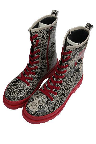 Dogo Kadın Vegan Deri Siyah Fermuarlı Uzun Bot - Good Boy Tasarım