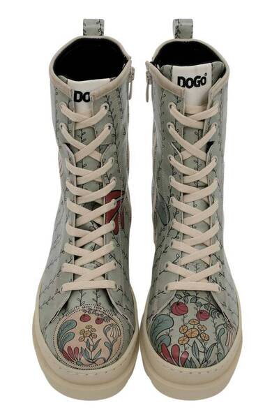 Dogo Women's Vegan Leather Turquoise Long Boots - Kindness Grows Design