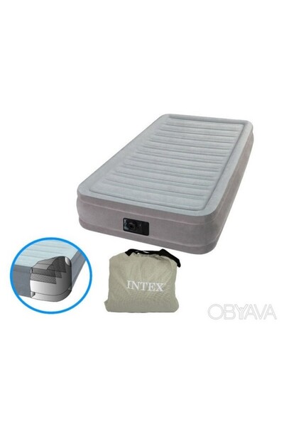 Intex PVC High-Quality Fiber Tech Full Comfort Inflatable Air Bed