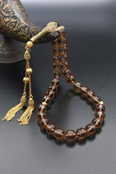 Prestige Altın Kaplama 925 Ayar Gümüş Püsküllü 33'lük Renk Değiştiren Zultanit Sultan Taşı Tesbih 10mm Küre K