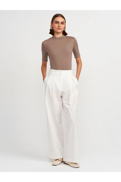 Dilvin 30481 Mink High Collar T-Shirt