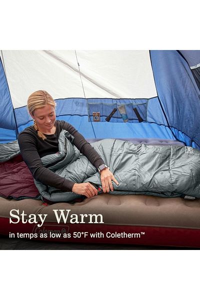 Coleman Tidelands 50°F Big and Tall Mummy Sleeping Bag 38 x 85inch